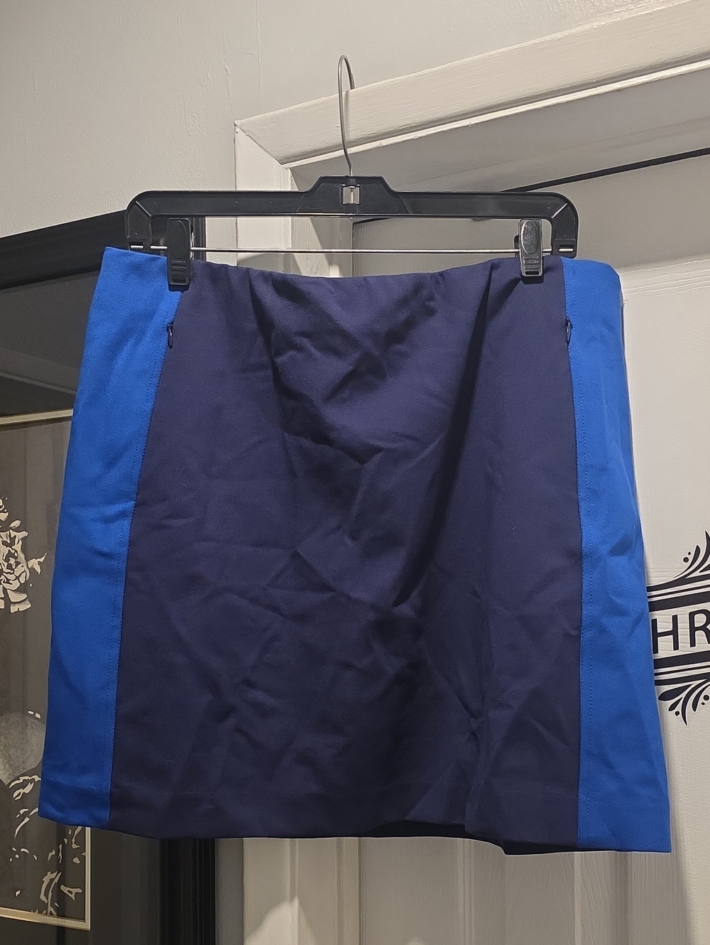 Tory Sport Navy Mini Skort with Royal Blue Side Panels